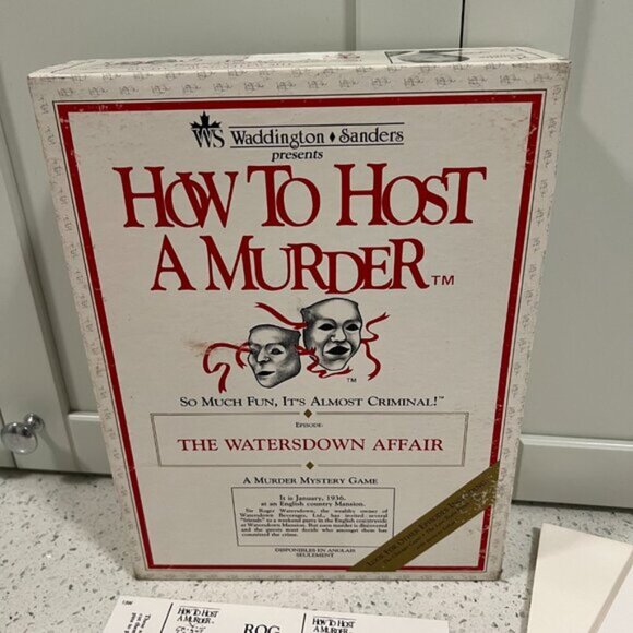 Vintage 1985 HOW TO HOST A MURDER The Watersdown Affair Board Game - Picture 3 of 8
